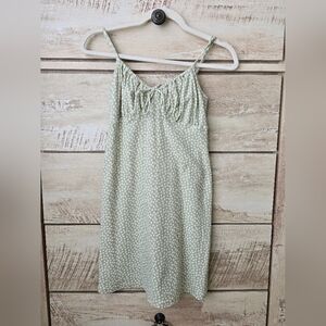 American Eagle Green Polka Dot Mini Sundress